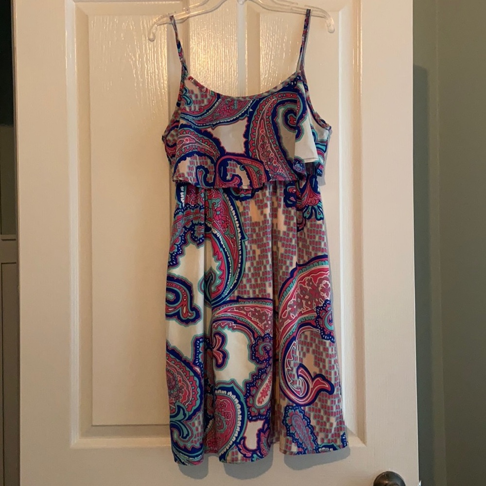 NWOT  Peach Love lined Spaghetti strap dress.